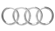 audi rings logo; four rings interlocking in a row